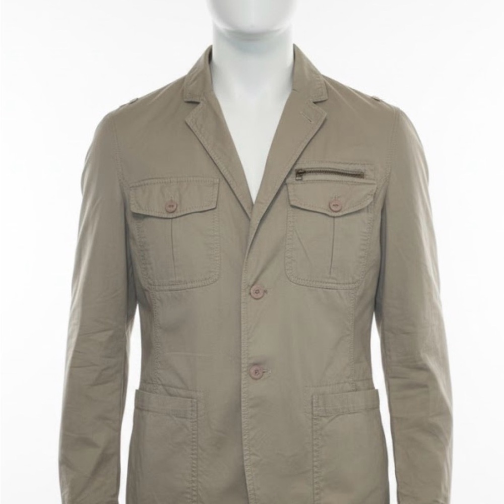 DKNY Men's Khaki Military Jacket